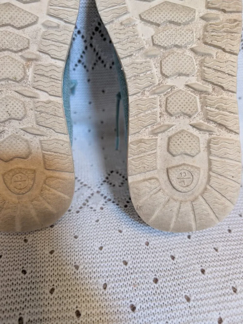 Blue slip on shoes with elastic size 13/1